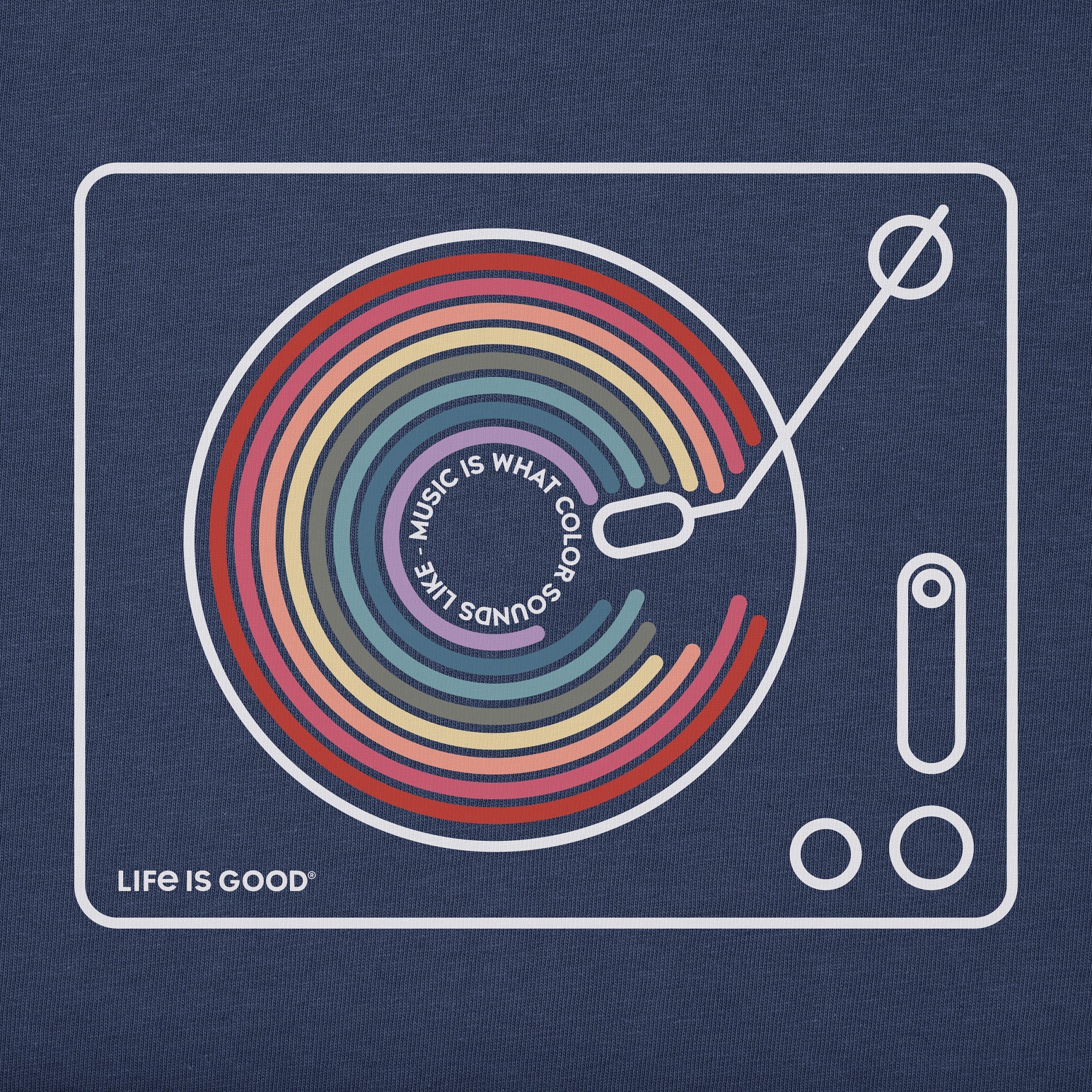 Men's Music Color Turntable Short Sleeve Tee