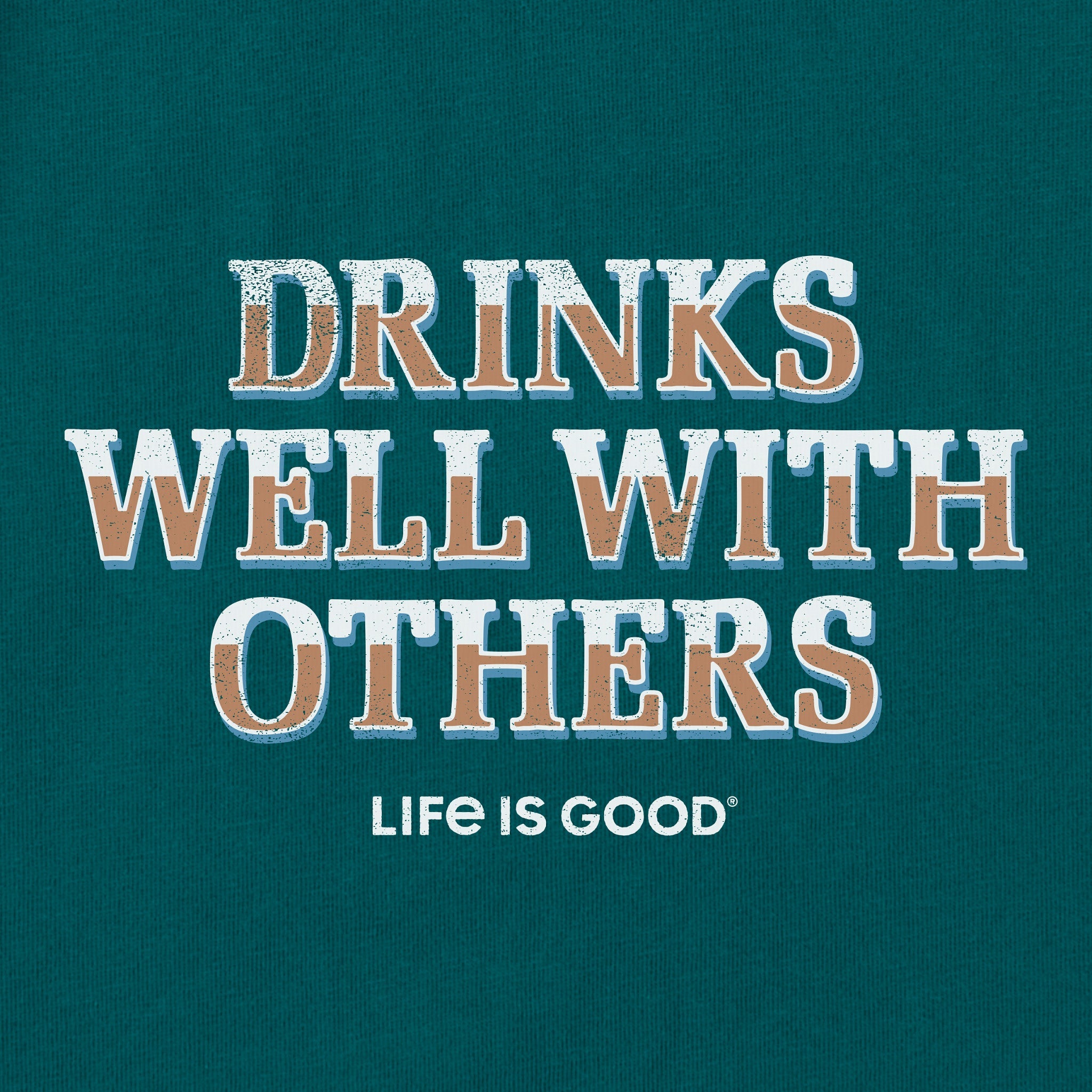 Men's Drinks Well With Others Pub Script Short Sleeve Crusher Tee