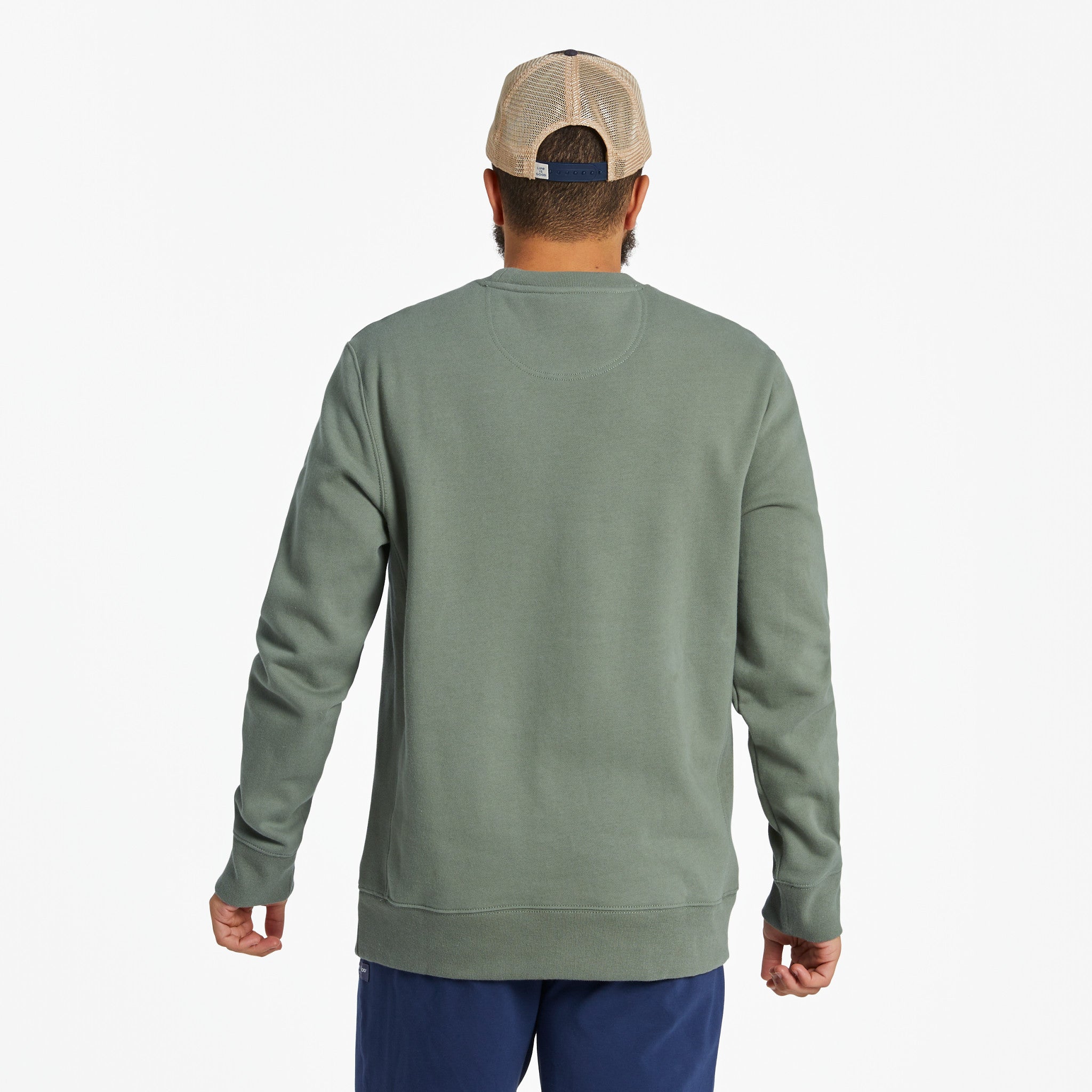 Men's LIG Vintage Wordmark Stacked Simply True Fleece Crew