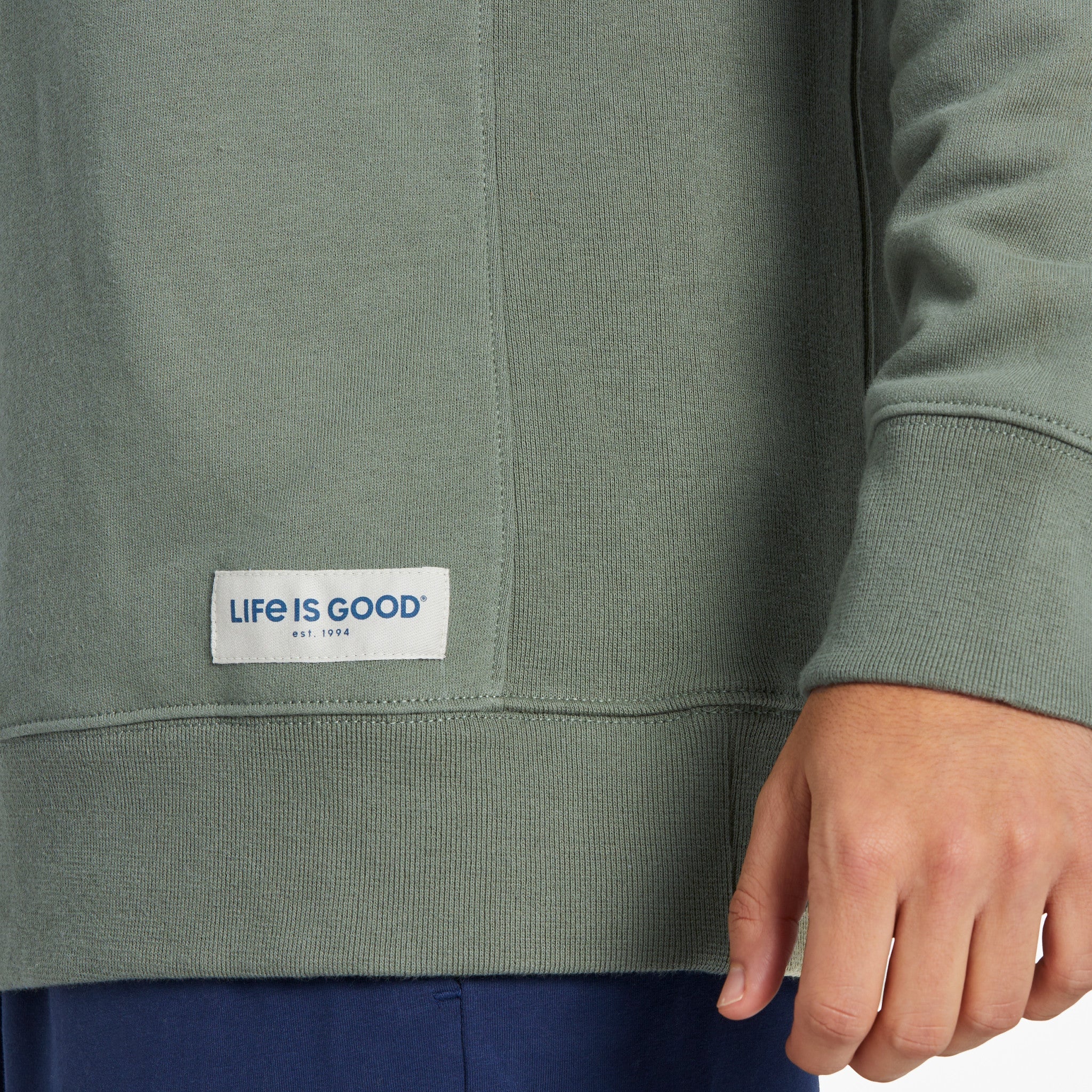 Men's LIG Vintage Wordmark Stacked Simply True Fleece Crew
