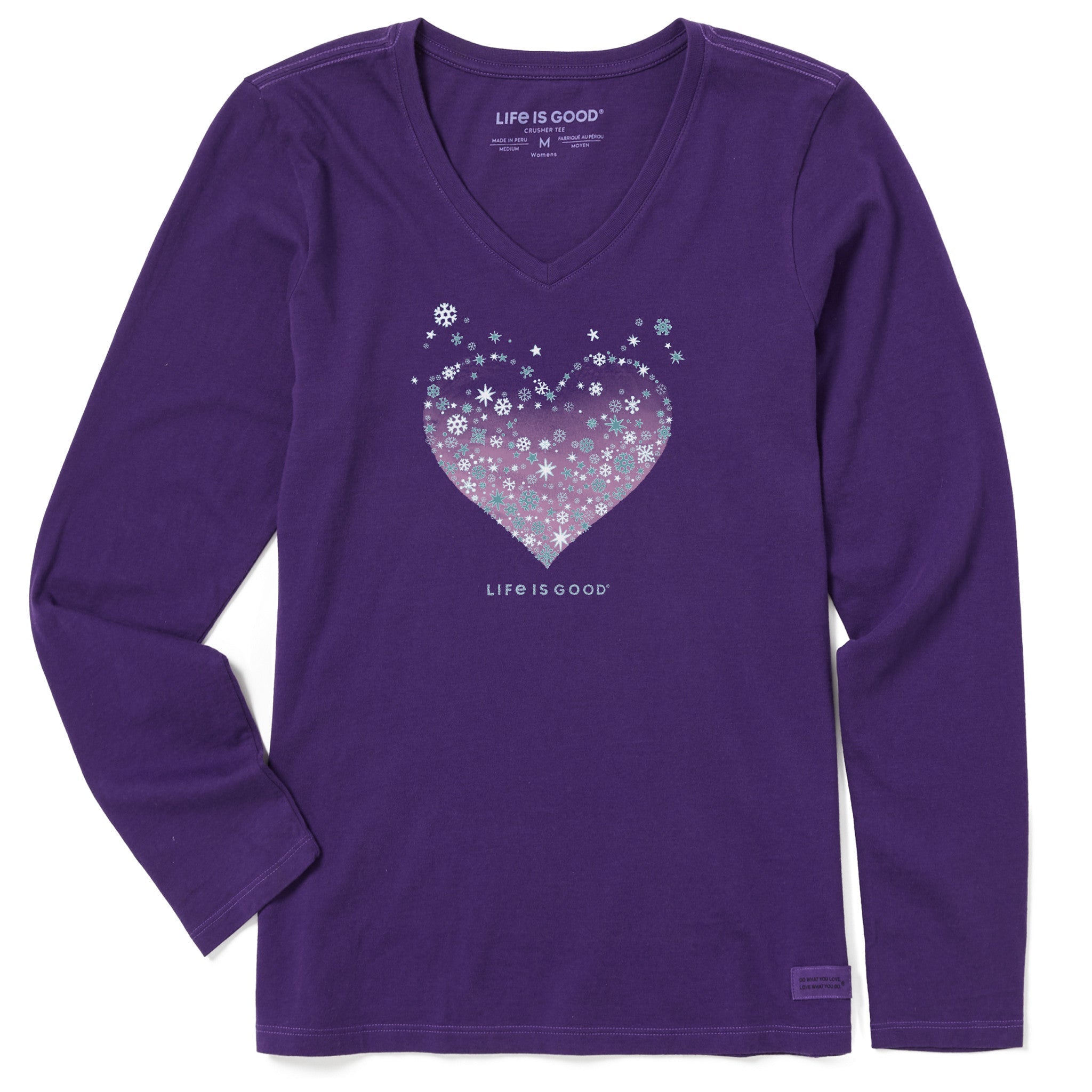 Women's Heart of Snow Long Sleeve Crusher Vee