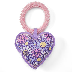 Flower Heart Jumbo Oxford and Spike Dog Toy