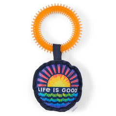 Tie Dye Sunset Burst Oxford and Spike Round Dog Toy