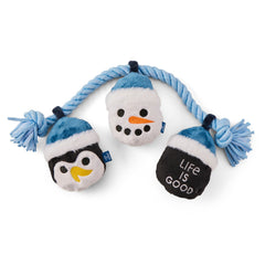 Penguin and Snowman Jumbo Rope Dog Toy