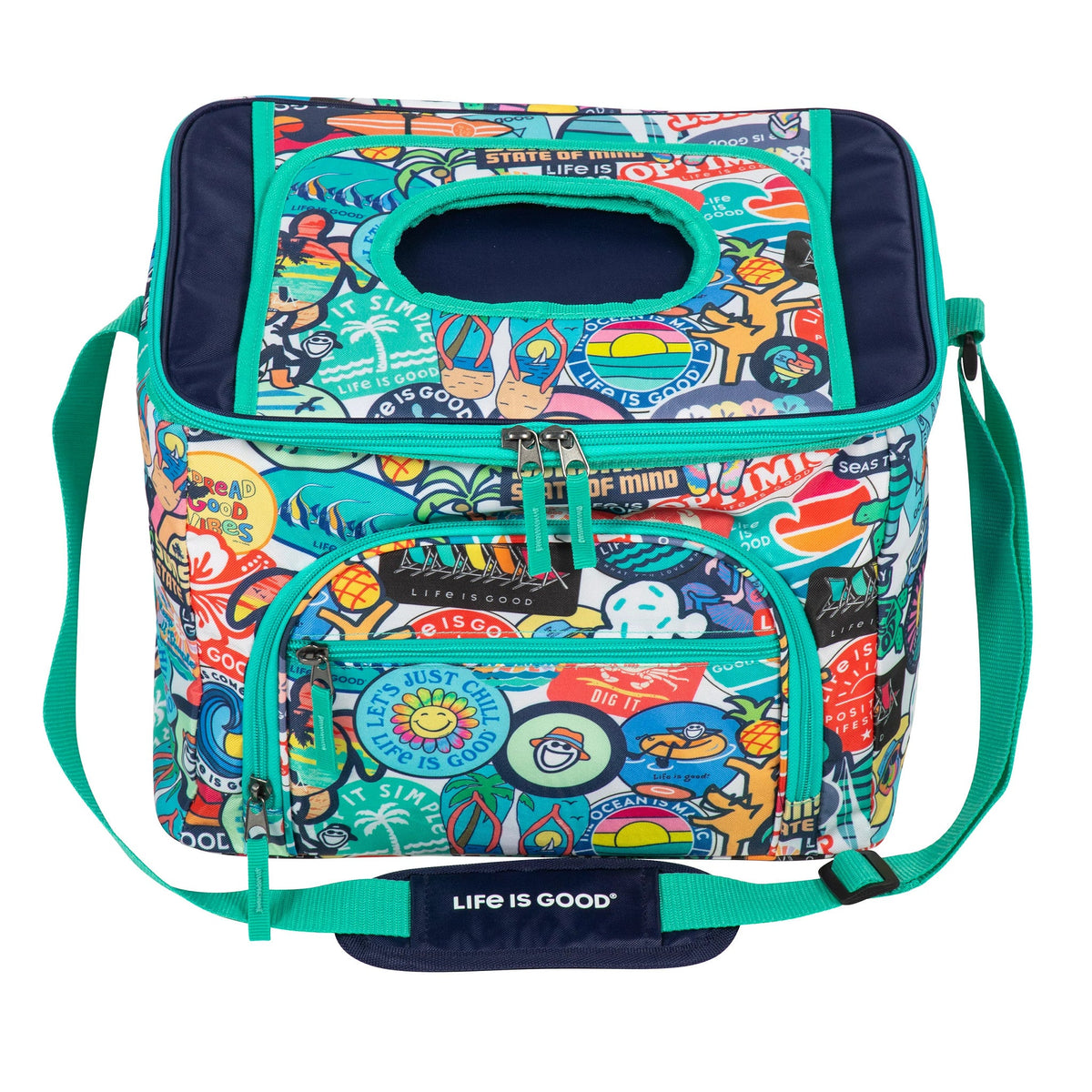 Sticker Collage 32-Can Cooler